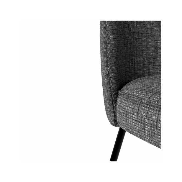 Silla BERGITTE, Textil Gris Oscuro