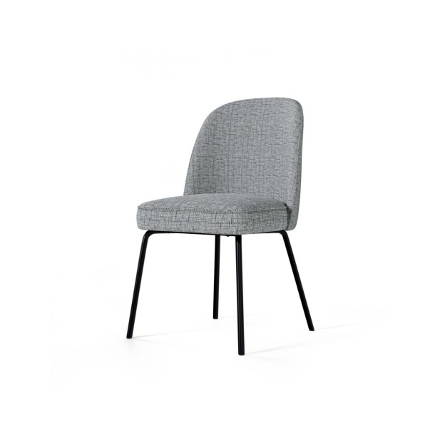 Silla BERGITTE, Textil Gris Claro