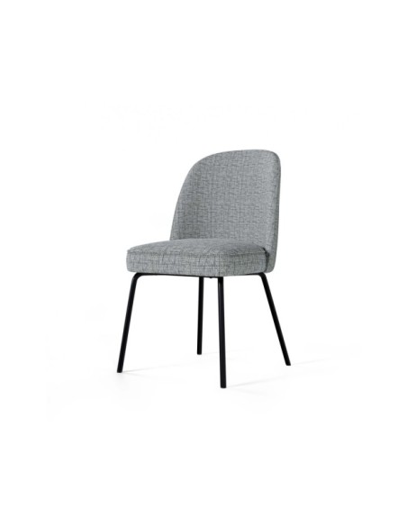 Silla BERGITTE, Textil Gris Claro