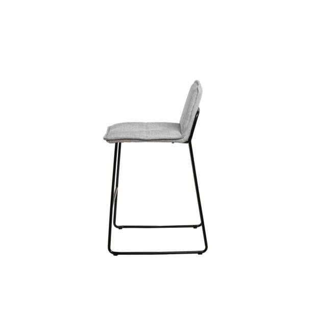 Taburete Alto ODIN 64 cm, Textil Gris...