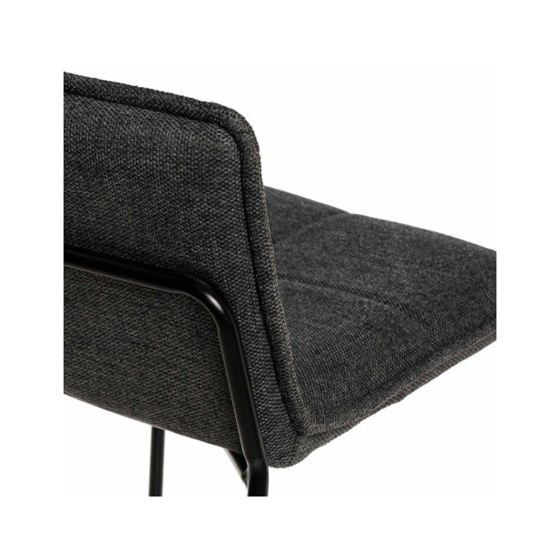 Taburete Alto ODIN 64 cm, Textil Gris...