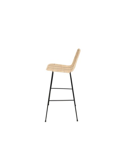 Taburete Alto KARLA 75 cm, Natural / Negro