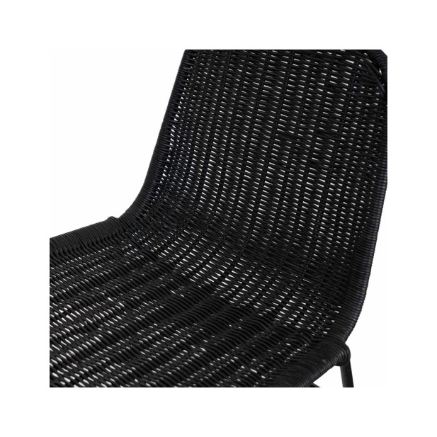 Taburete Alto KARLA 75 cm, Negro