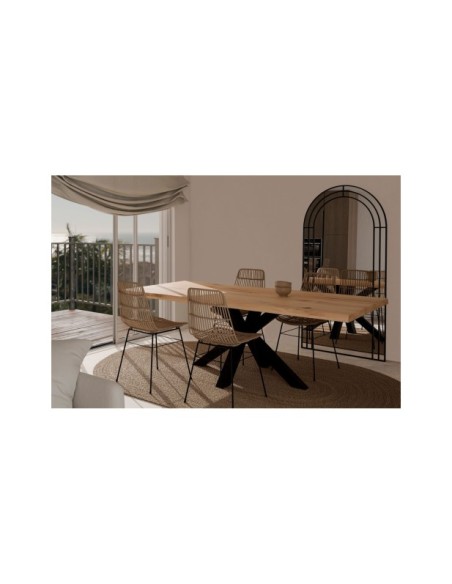 Silla RITA, Natural / Negro