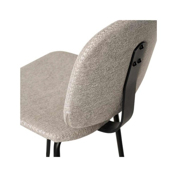 Taburete Alto NOAH 67 cm, Textil Gris...