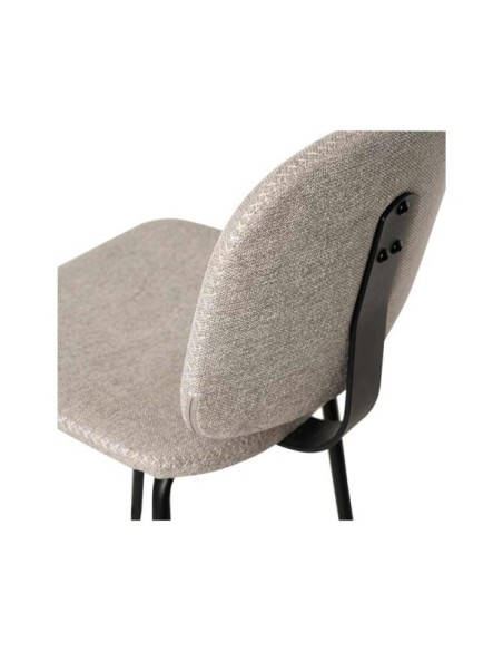 Taburete Alto NOAH 67 cm, Textil Gris Claro