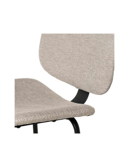 Taburete Alto NOAH 67 cm, Textil Gris Claro