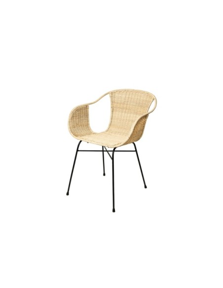 Silla con Brazos IKKE, Natural / Negro
