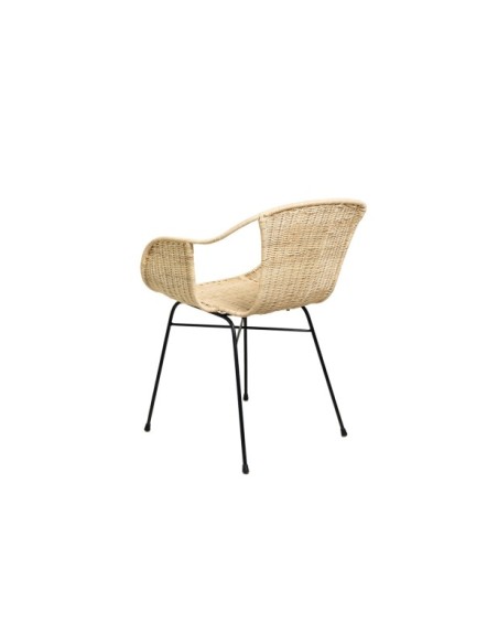 Silla con Brazos IKKE, Natural / Negro