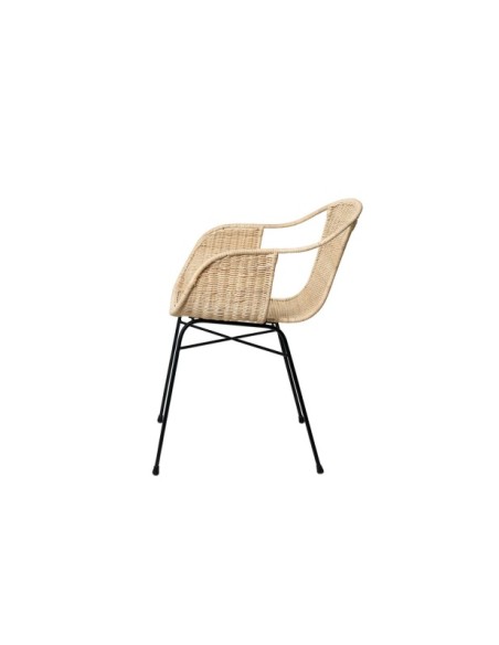Silla con Brazos IKKE, Natural / Negro