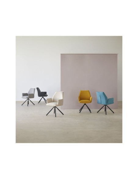 Silla Giratoria JOEN, Textil Gris Claro