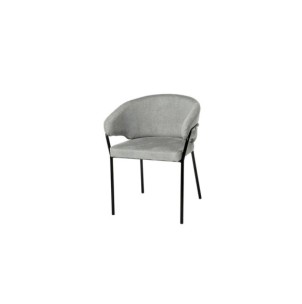 Sillacon Brazos CHRISTOFFER, Textil Gris Claro