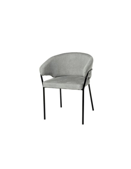 Sillacon Brazos CHRISTOFFER, Textil Gris Claro