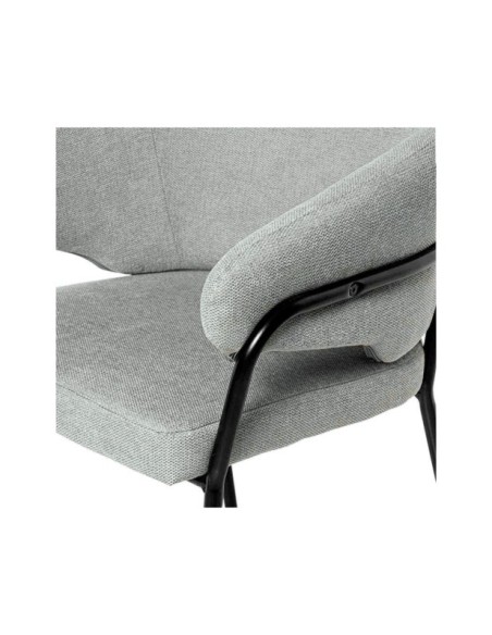 Sillacon Brazos CHRISTOFFER, Textil Gris Claro