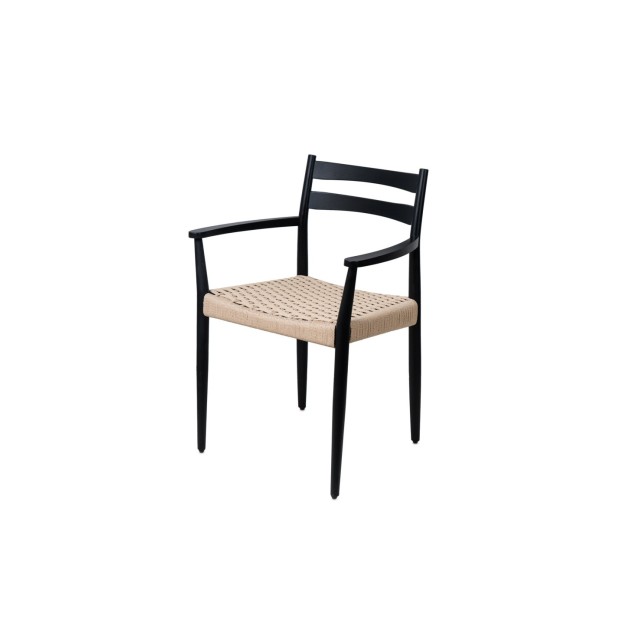 Silla con Brazos BERTHA, Negro / Natural