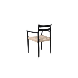 Silla con Brazos BERTHA, Negro / Natural 2