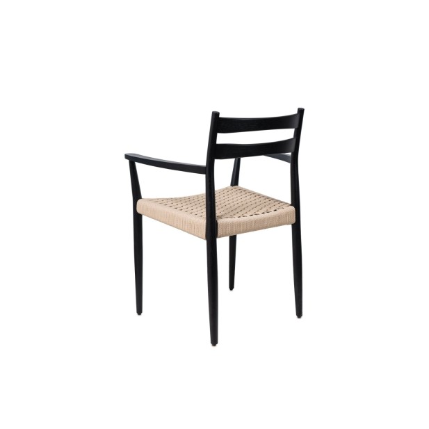 Silla con Brazos BERTHA, Negro / Natural