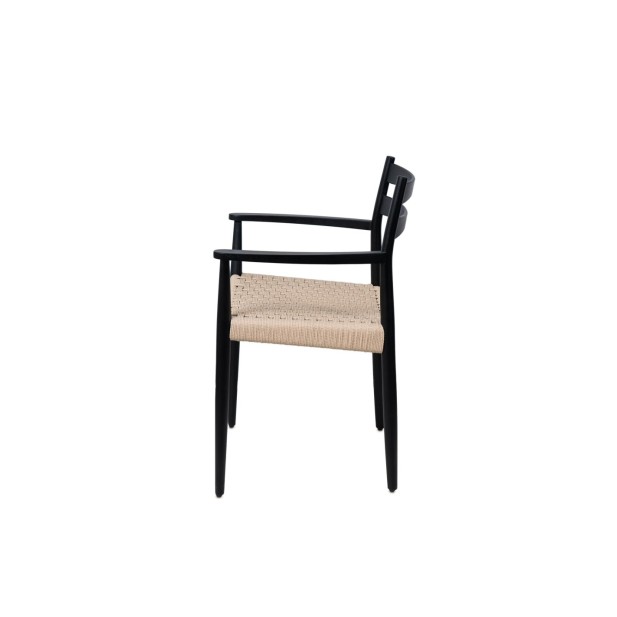 Silla con Brazos BERTHA, Negro / Natural