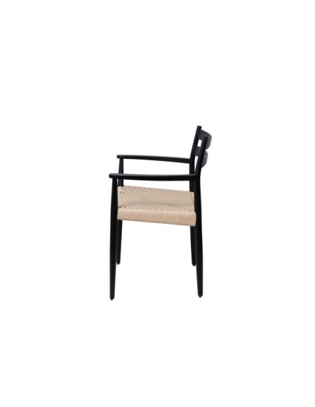 Silla con Brazos BERTHA, Negro / Natural