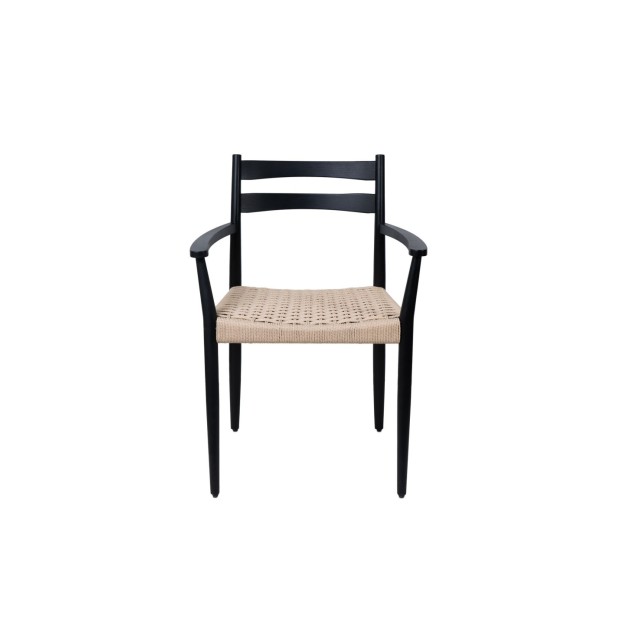 Silla con Brazos BERTHA, Negro / Natural