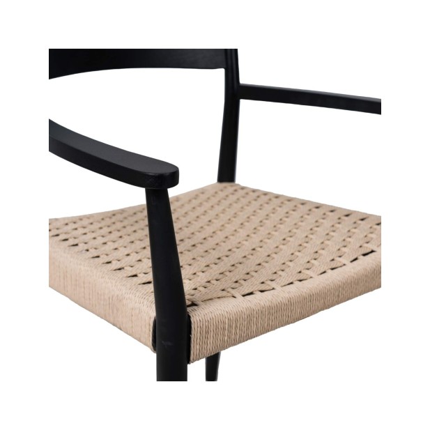 Silla con Brazos BERTHA, Negro / Natural