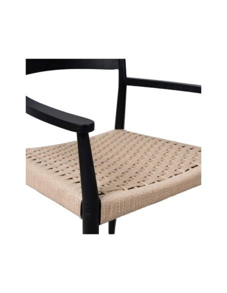 Silla con Brazos BERTHA, Negro / Natural