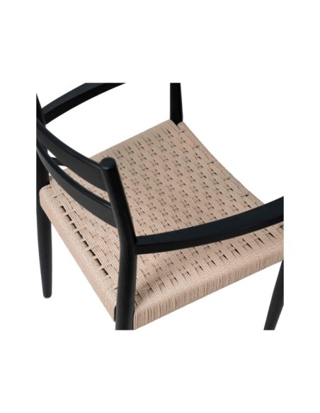 Silla con Brazos BERTHA, Negro / Natural