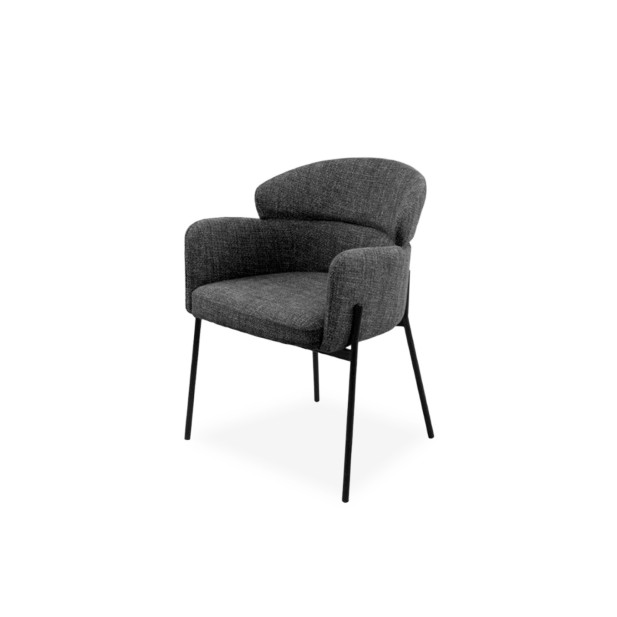 Silla con Brazos MAJA, Textil Gris...