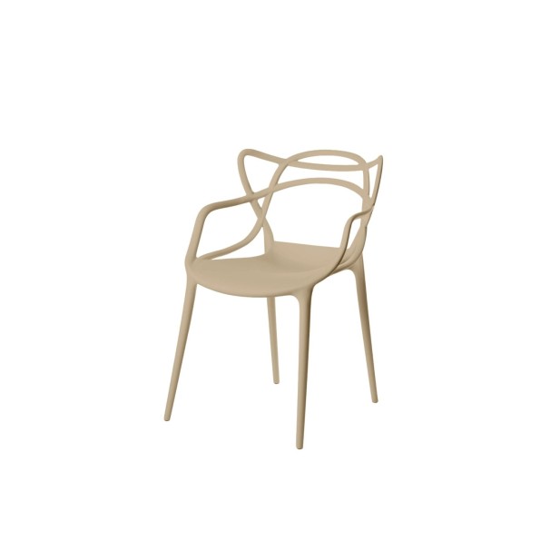 Silla con Brazos SUSANNE, Plástico Beige
