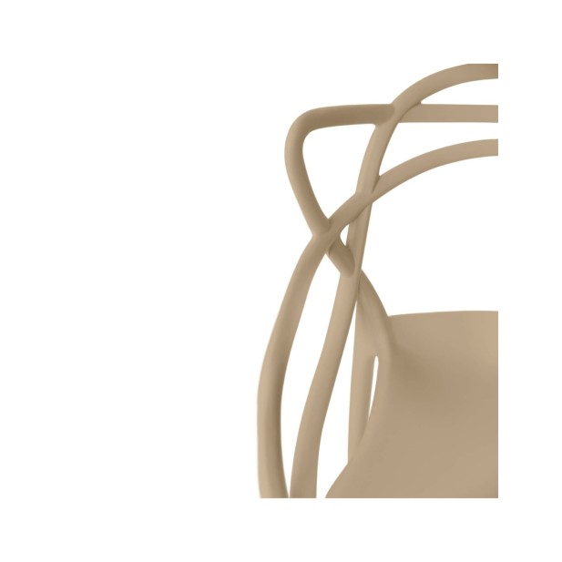 Silla con Brazos SUSANNE, Plástico Beige