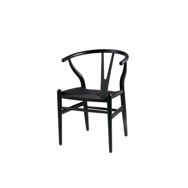 Silla con Brazos RIBE, Negro / Negro