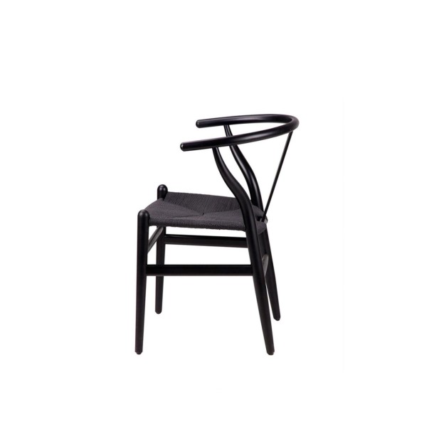 Silla con Brazos RIBE, Negro / Negro