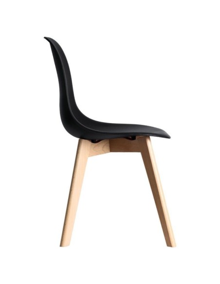 Silla MATEN – Madera de Haya y Polipropileno Negro