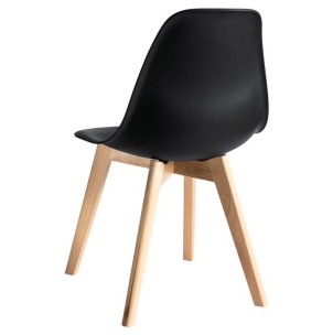 Silla MATEN – Madera de Haya y Polipropileno Negro 2