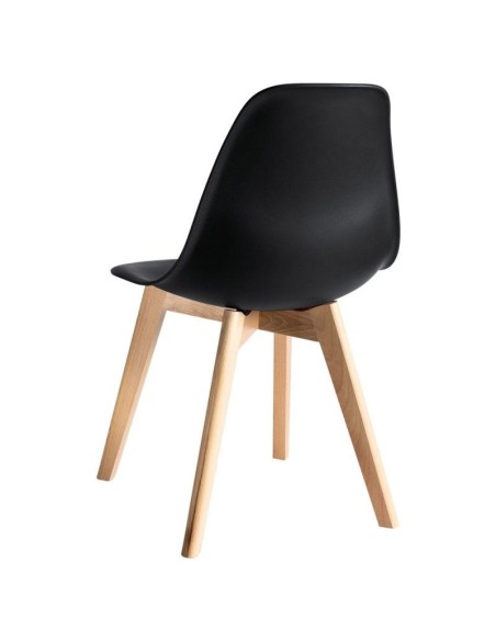 Silla MATEN – Madera de Haya y Polipropileno Negro