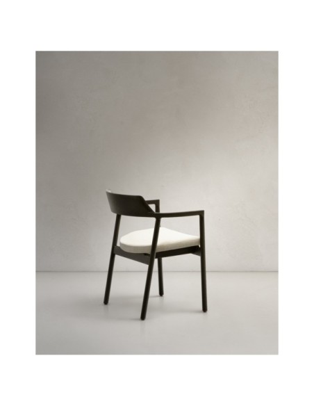 Silla desenfundable Alocs de madera maciza de roble con acabado negro FSC Mix Credit - Kave Home