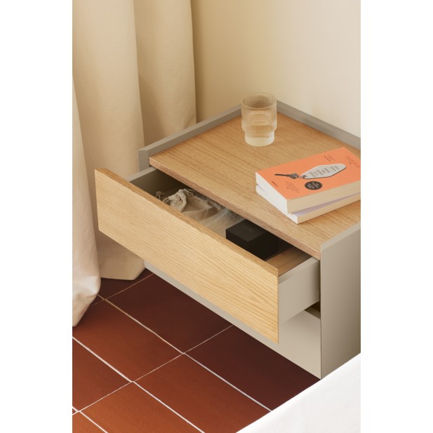 Mesita de Pared OTTO, Arena / Roble -...