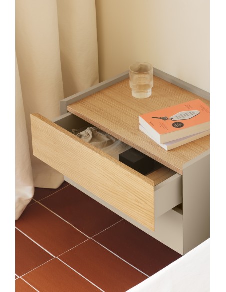 Mesita de Pared OTTO, Arena / Roble - Teulat