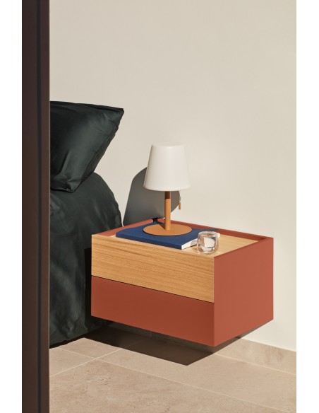 Mesita de Pared OTTO, Teja / Roble - Teulat