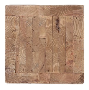 Taburete Bajo SURAT, Madera Reciclada Natural - Vackart 2