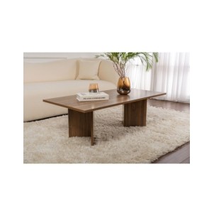 Mesa de Centro Rectangular SILKE, MDF Acabado Nogal