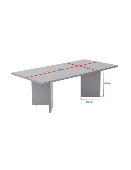 Mesa de Centro Rectangular SILKE, MDF Acabado Mármol