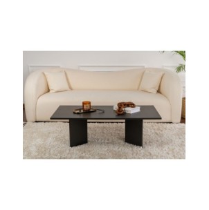 Mesa de Centro Rectangular SILKE, MDF Acabado Madera Negra 2