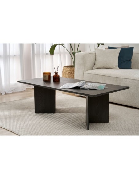 Mesa de Centro Rectangular SILKE, MDF Acabado Negro