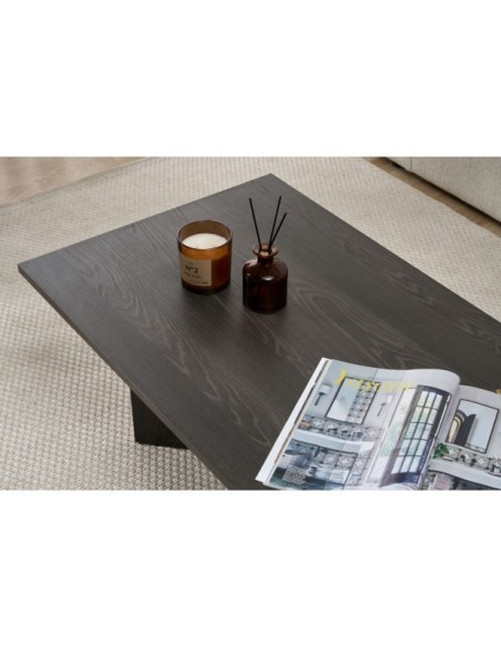 Mesa de Centro Rectangular SILKE, MDF Acabado Negro