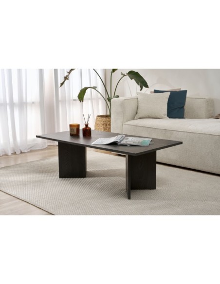 Mesa de Centro Rectangular SILKE, MDF Acabado Negro