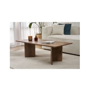 Mesa de Centro Rectangular SILKE, MDF Acabado Nogal VNT