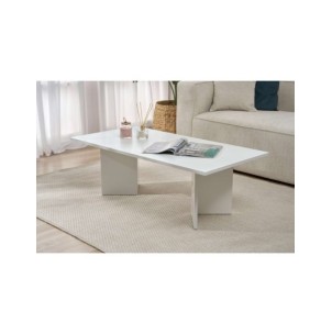 Mesa de Centro Rectangular SILKE, MDF Acabado Blanco