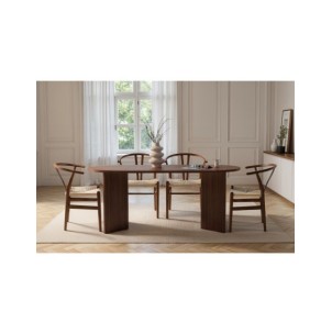 Mesa SILKE 180x89 cm de Comedor, MDF Acabado Nogal 2