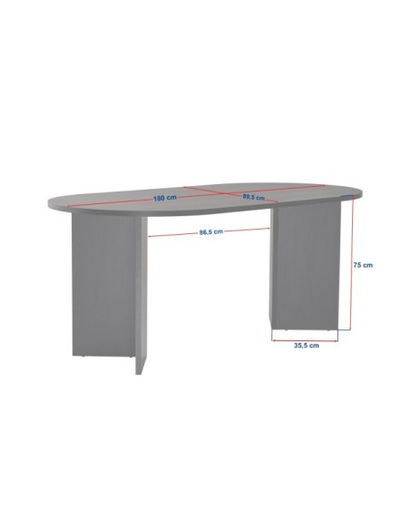 Mesa SILKE 180x89 cm de Comedor, MDF Acabado Mármol